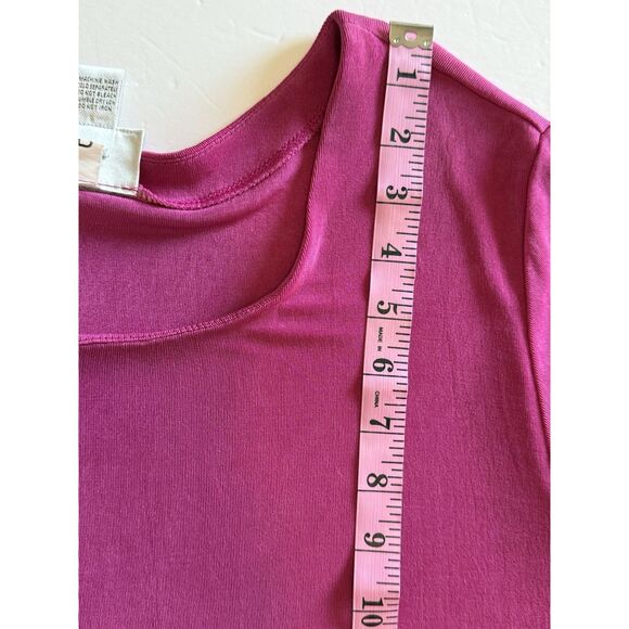 Chicos Travelers Slinky Top Sz 3 16/18 Pink Tunic Stretch Knit 3/4 Sleeve Classy - Picture 13 of 16